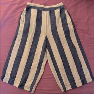 Madewell linen blend high rise cropped pants